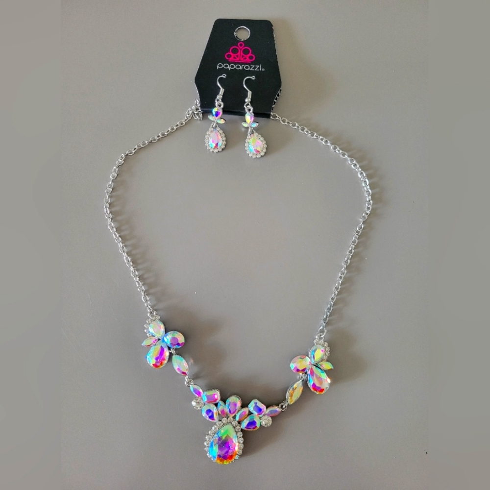 Set of necklace and earrings